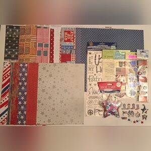 Patriotic Scrapbook Lot